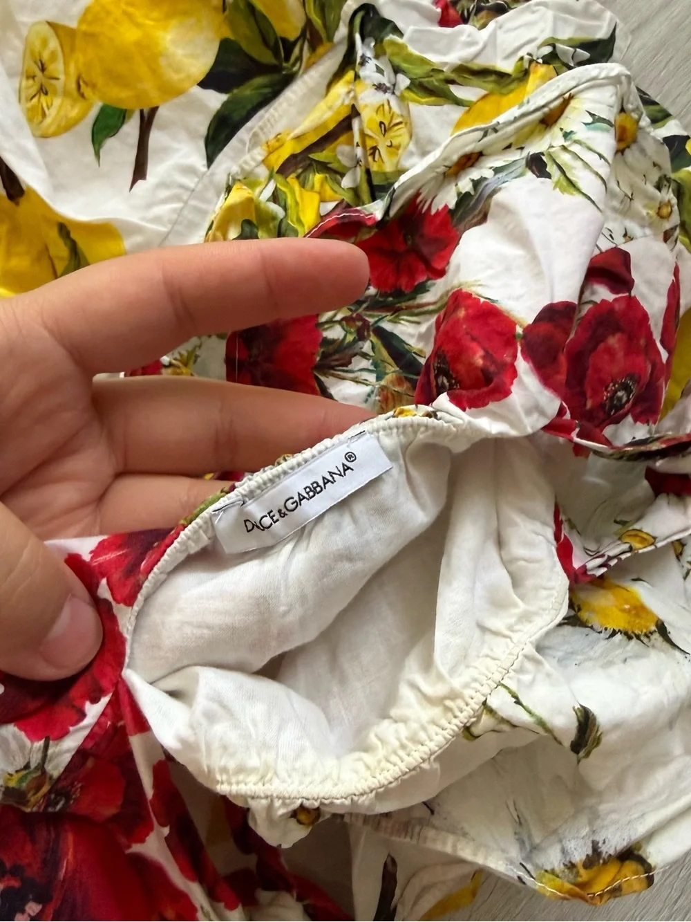 Dolce & Gabbana Size 24-30 months Girls Floral & Lemon Tiered Sundress